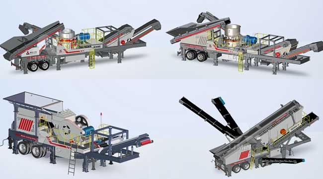 多種類型的篩分移動站都可以組合