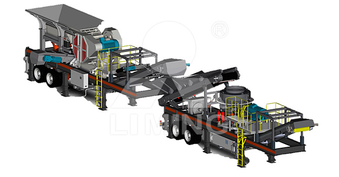 組合一：兩段破碎混合料無篩分，產(chǎn)品95%<40mm