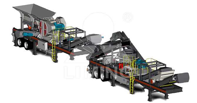 組合二：兩段破碎混合料有產(chǎn)品控制篩分