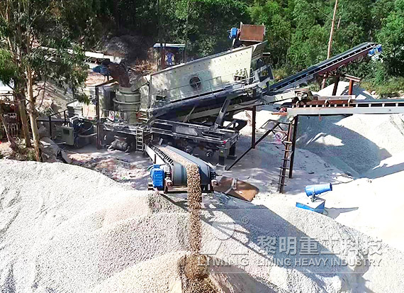 時(shí)產(chǎn)100噸花崗巖移動(dòng)破碎站